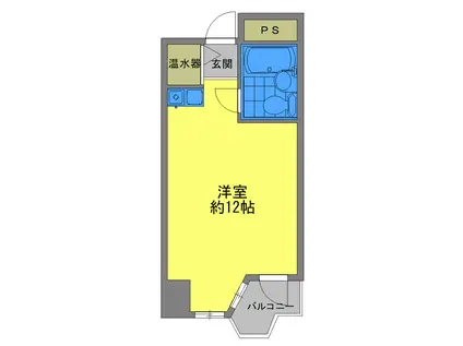 タキゲンビル(ワンルーム/12階)の間取り写真