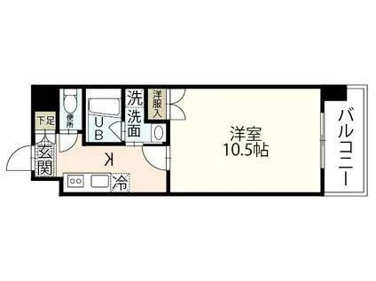 FLARE城北(1K/10階)の間取り写真