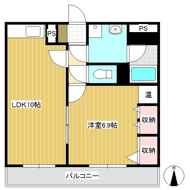 ロイヤルコート(1LDK/4階)の間取り写真