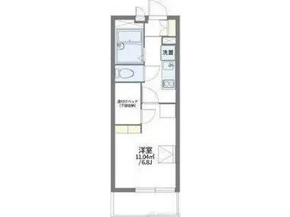 レオパレス千里山東(1K/2階)の間取り写真