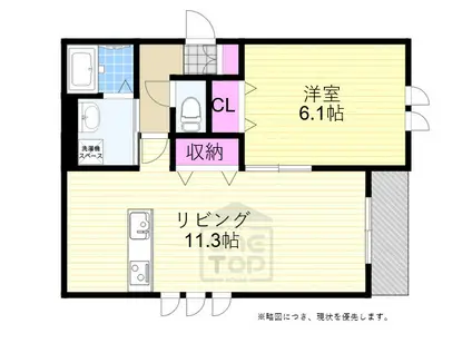 フェリチタS&A(1LDK/2階)の間取り写真