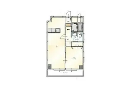 銀河ビル(1LDK/3階)の間取り写真