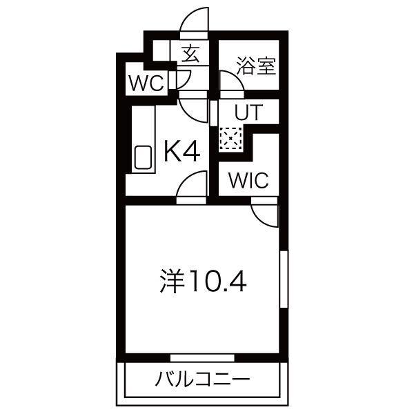 ブルーム(1K/2階)の間取り写真