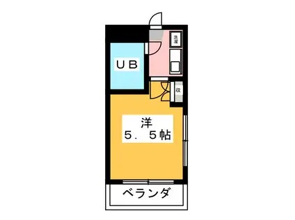 ダイホープラザ橋本(1K/4階)の間取り写真