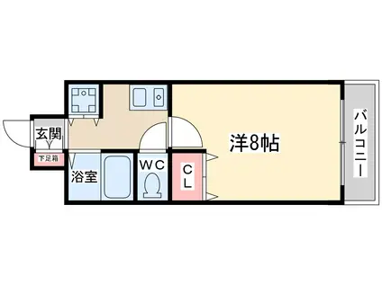 パークビュー北梅田(1K/3階)の間取り写真