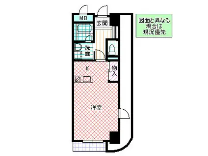 日信ビル(ワンルーム/13階)の間取り写真