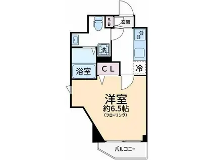 サンテミリオン神田東(1K/9階)の間取り写真