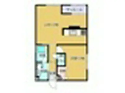 ハイツオウル(1LDK/1階)の間取り写真