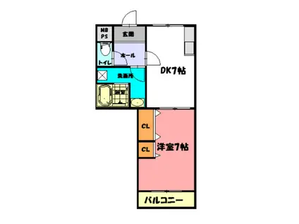NEMOPHILA(1LDK/2階)の間取り写真
