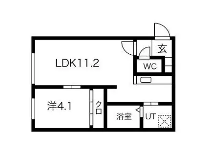 JB千歳(1LDK/2階)の間取り写真