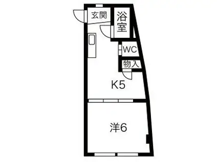 平野ビル(1K/3階)の間取り写真