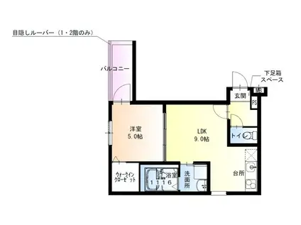 フジパレス百舌鳥八幡VI番館(1LDK/2階)の間取り写真