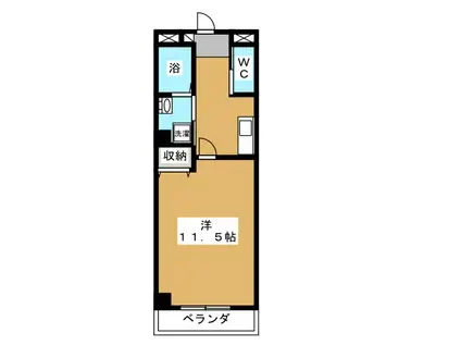 オラシオン南町(1K/7階)の間取り写真