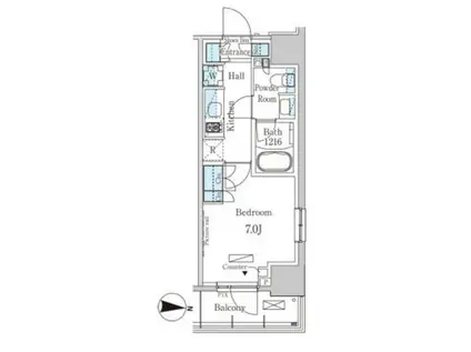 パークアクシス押上サウス(1K/5階)の間取り写真