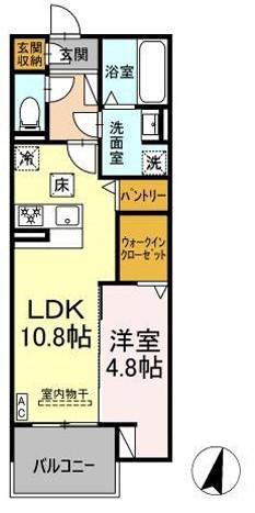 DIOSPERSIMMON長泉 I棟(1LDK/1階)の間取り写真