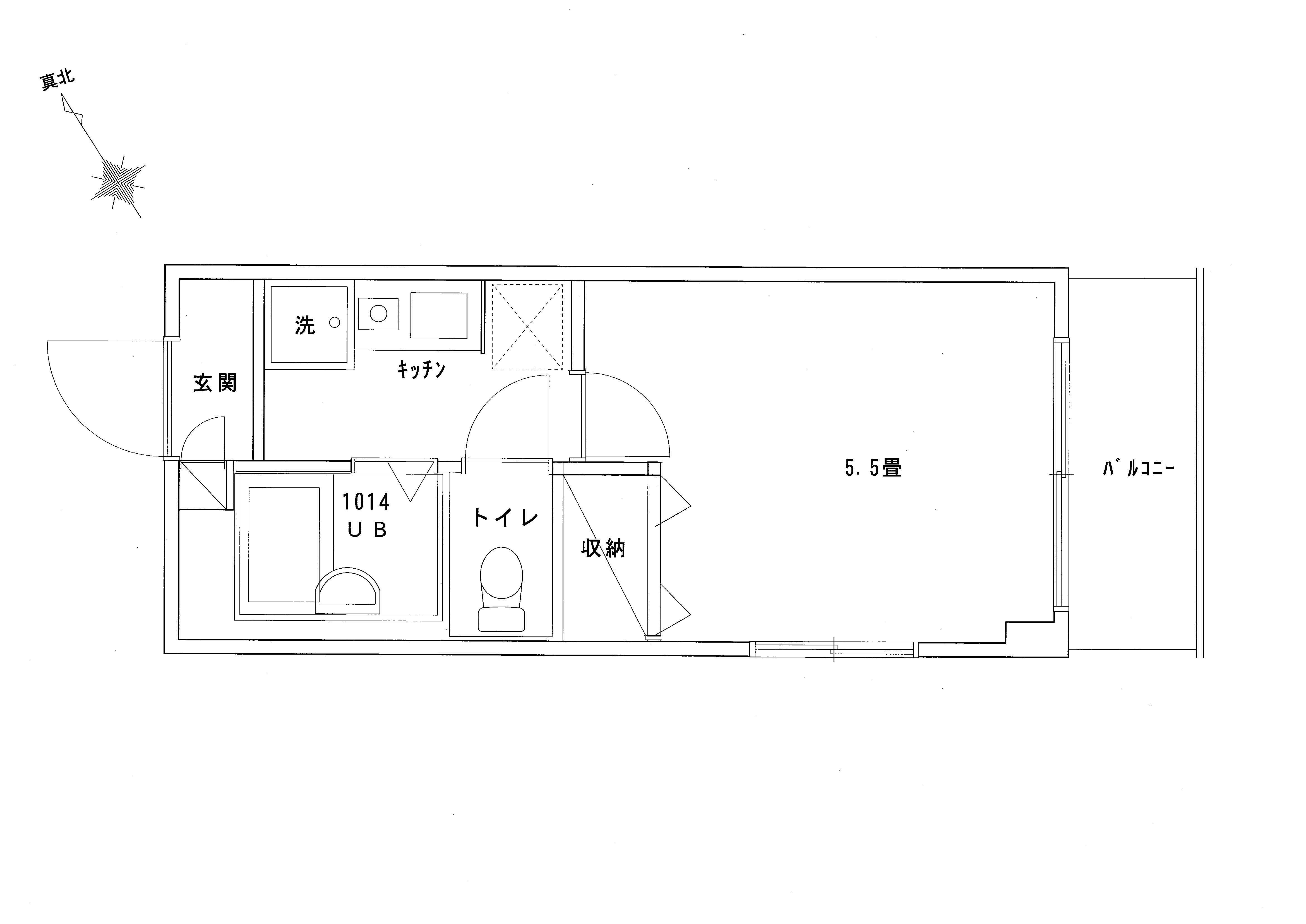 TOEIアパートメント(1K/1階)の間取り写真