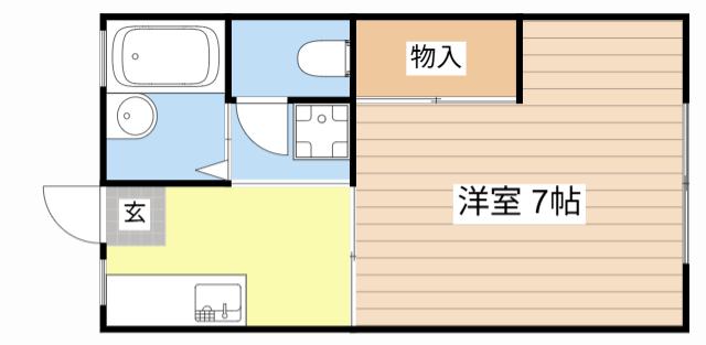 メゾン ド ソレイユ(1K/1階)の間取り写真