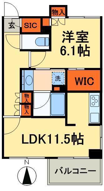 コンフォリア西早稲田(1LDK/3階)の間取り写真