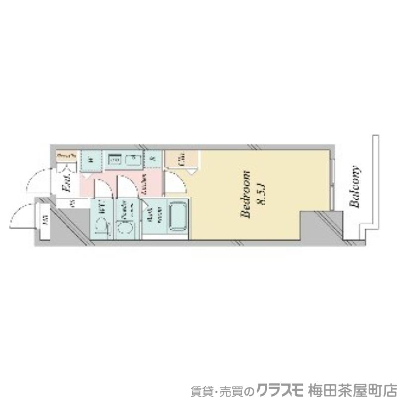 プライムアーバン御堂筋本町(1K/6階)の間取り写真