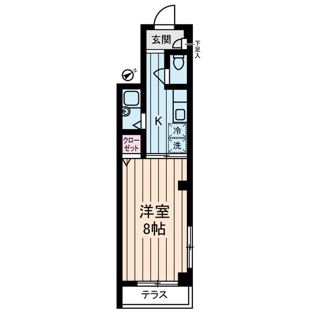 RIKIパレス(1K/1階)の間取り写真