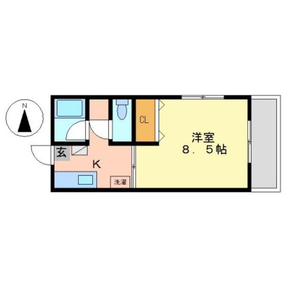 コーポBEEHOUSE(1K/3階)の間取り写真