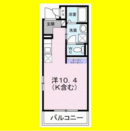 ティアラ ハピネス(ワンルーム/1階)の間取り写真