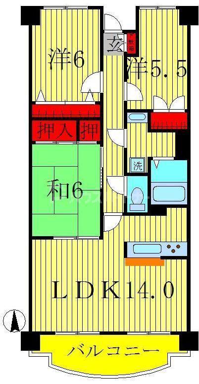 アーバンパーク柏(3LDK/2階)の間取り写真