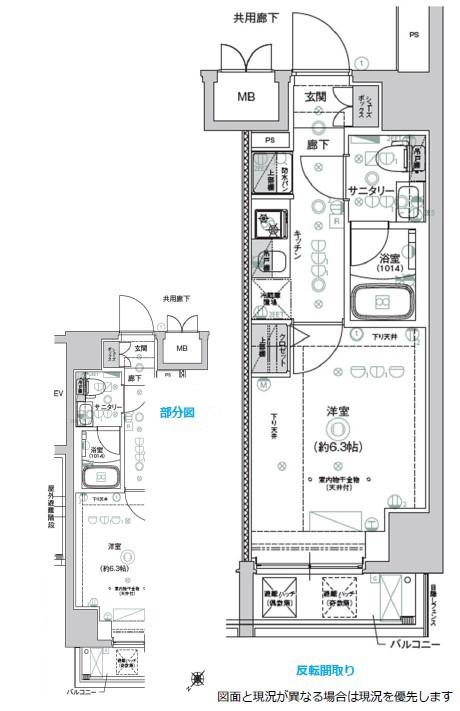 CREST TAPP新横浜(1K/10階)の間取り写真