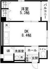 ベルジュ田園調布D棟(1DK/2階)の間取り写真