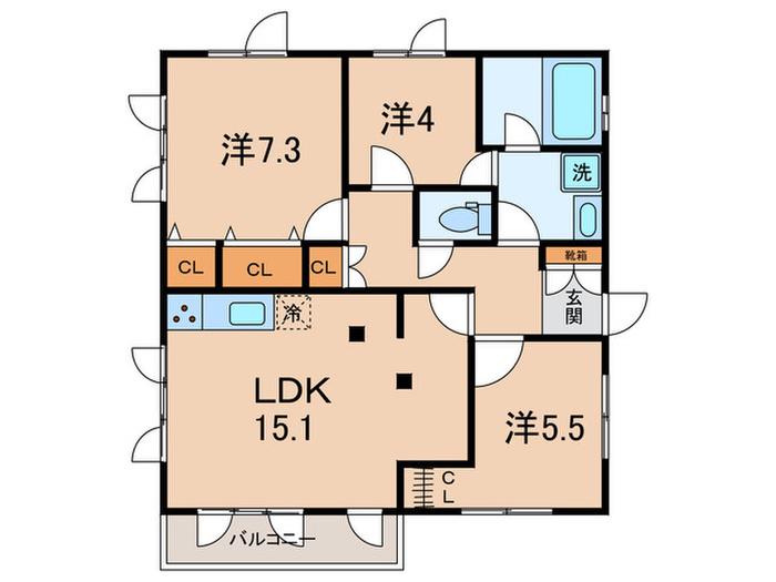 CITRUS HOUSE(3LDK/2階)の間取り写真
