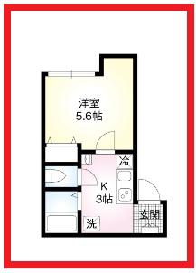 ツリーテラス(1K/2階)の間取り写真