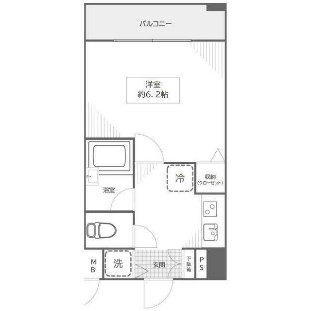 FERIE大森町(1K/11階)の間取り写真