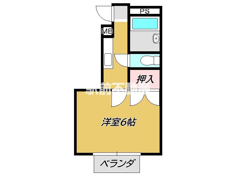 キャッスルつかさ(1K/1階)の間取り写真