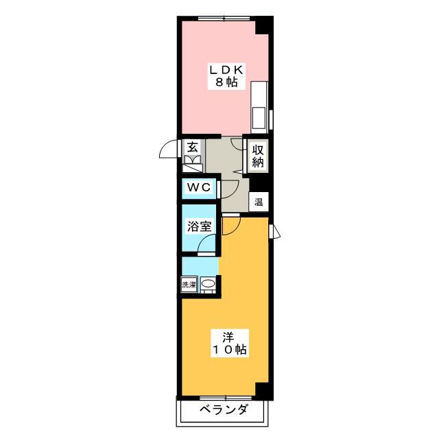 LE・DOME(1LDK/4階)の間取り写真