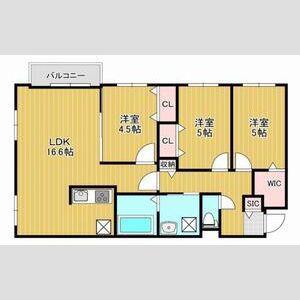 THE RESIDENCE 南平岸(3LDK/4階)の間取り写真