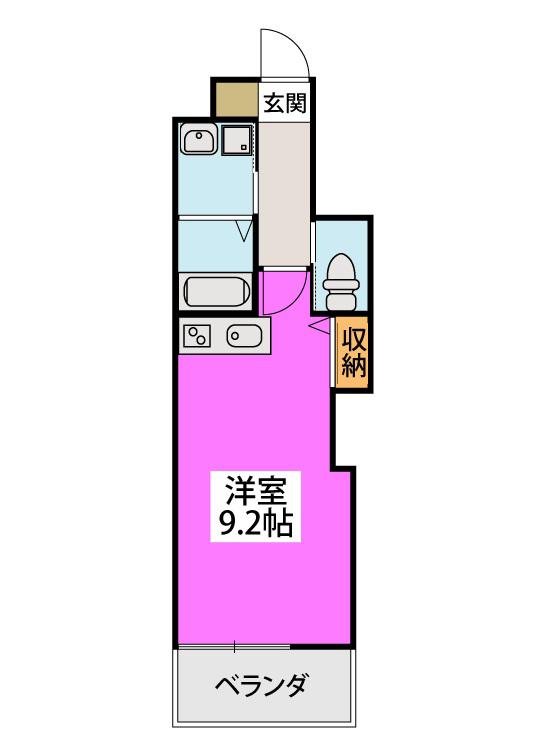 MDIフォレストガーデン三ヶ森(ワンルーム/3階)の間取り写真