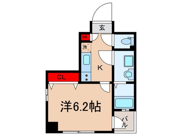 BONDS TERRACE 池袋(1K/9階)の間取り写真