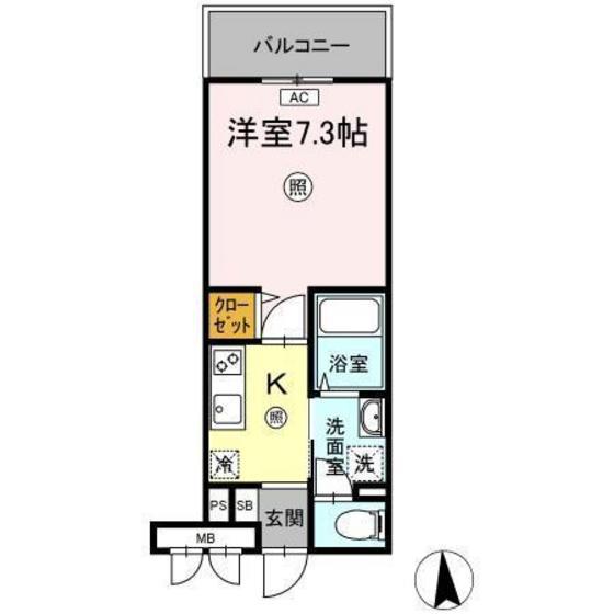 グレイス厚生町(1K/4階)の間取り写真