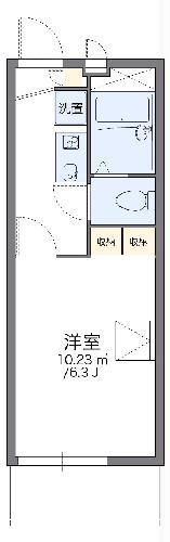 レオパレス山都(1K/1階)の間取り写真