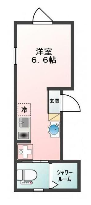 GLANZ大島イースト(ワンルーム/1階)の間取り写真