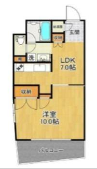 恒陽馬込マンション(1LDK/8階)の間取り写真