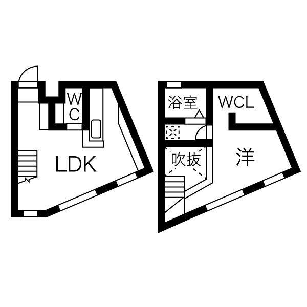 LEGIOIE築地口駅(1LDK/4階)の間取り写真