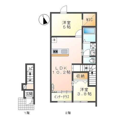 ファームベジタ(2LDK/2階)の間取り写真