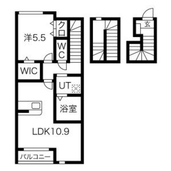 レジデンスASAKA(1LDK/3階)の間取り写真