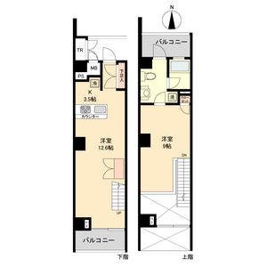 スクエア名駅南(1LDK/9階)の間取り写真