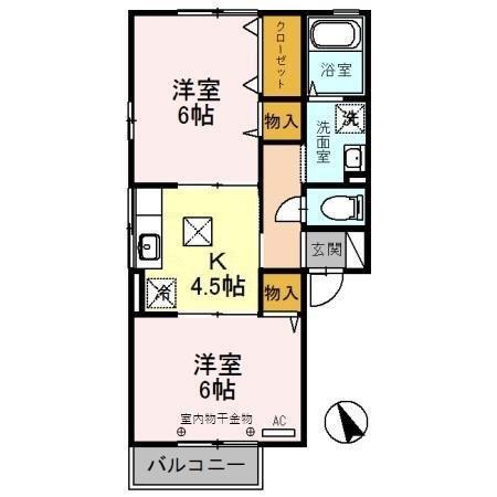エミネンス(2K/1階)の間取り写真