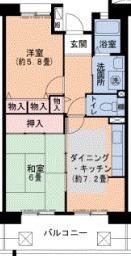 URパークタウン西武庫 7号棟(2DK/10階)の間取り写真