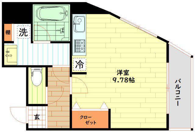 PARK HOUSE HINO(ワンルーム/3階)の間取り写真