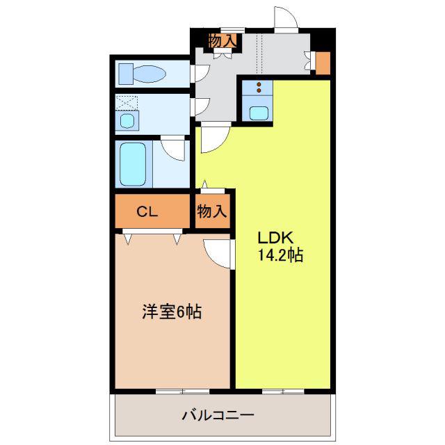 音羽本郷ビル(1LDK/5階)の間取り写真