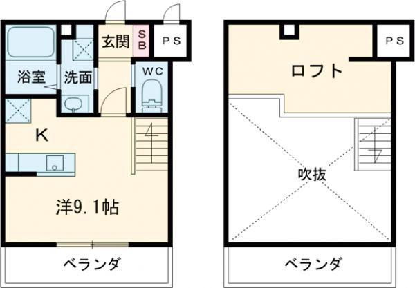 SKIP SQUARE SAKIOKA(ワンルーム/3階)の間取り写真